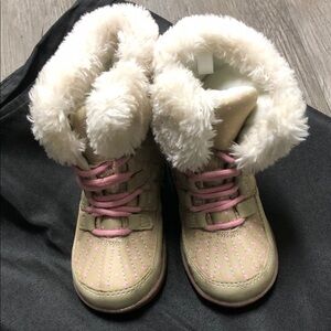 Carter's Tan and Pink Kids Boots with Faux Fur